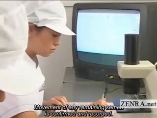 Subtitled cfnm japonsko kondóm laboratory robenie rukou výskum