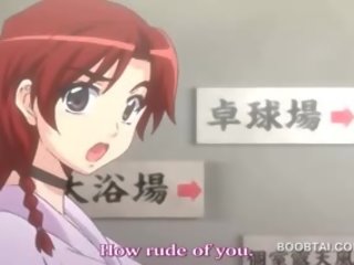 Rødhårete hentai attractive hottie gi tit jobb i anime video